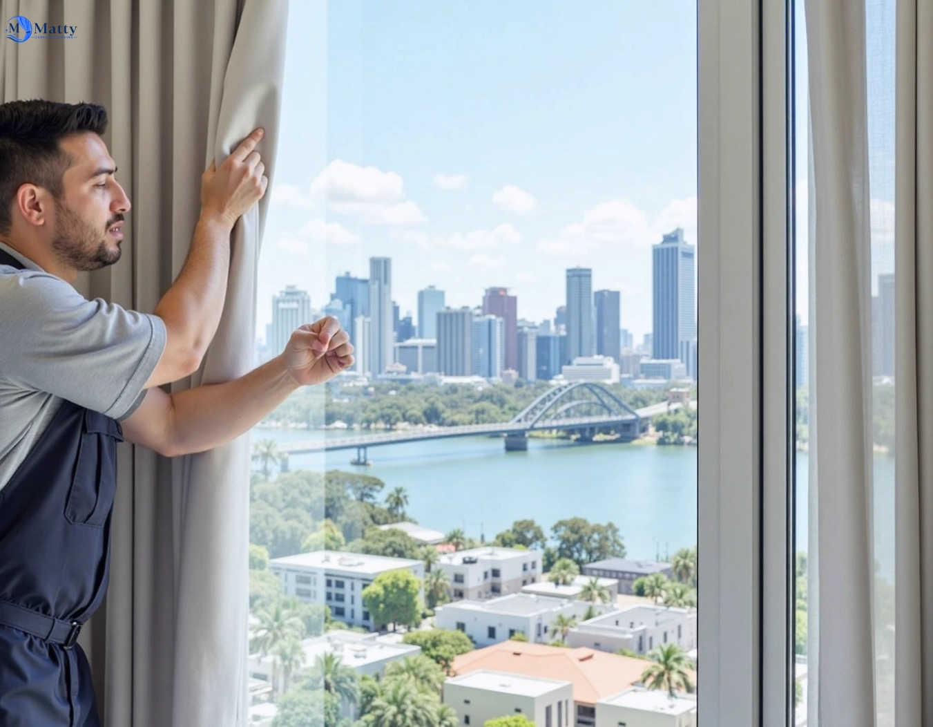 Professional curtain steam cleaning service st-albans-vic QLD by Matty Curtain Cleaning